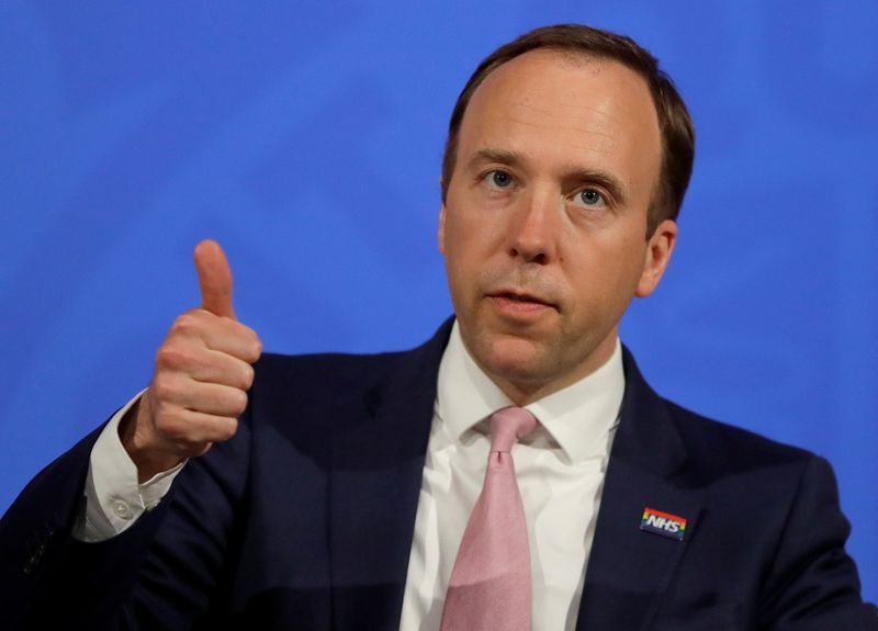 &copy; Reuters. Matt Hancock, ministre de la santé britannique. La Grande-Bretagne a déclaré vendredi qu'elle accueillerait en 2022 un sommet destiné à collecter des fonds pour la recherche et le développement de vaccins afin de soutenir une coalition international