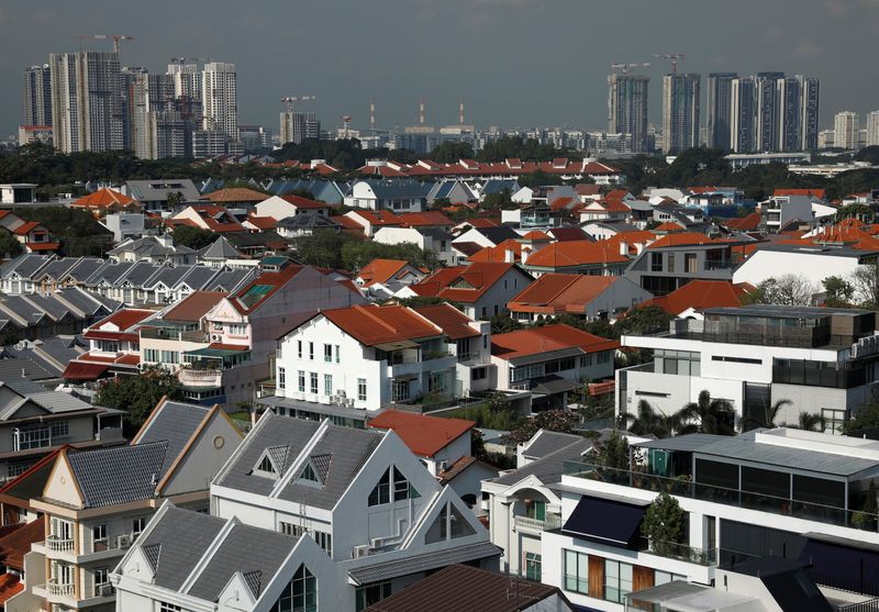 &copy; Reuters. View of private residential properties in Singapore
