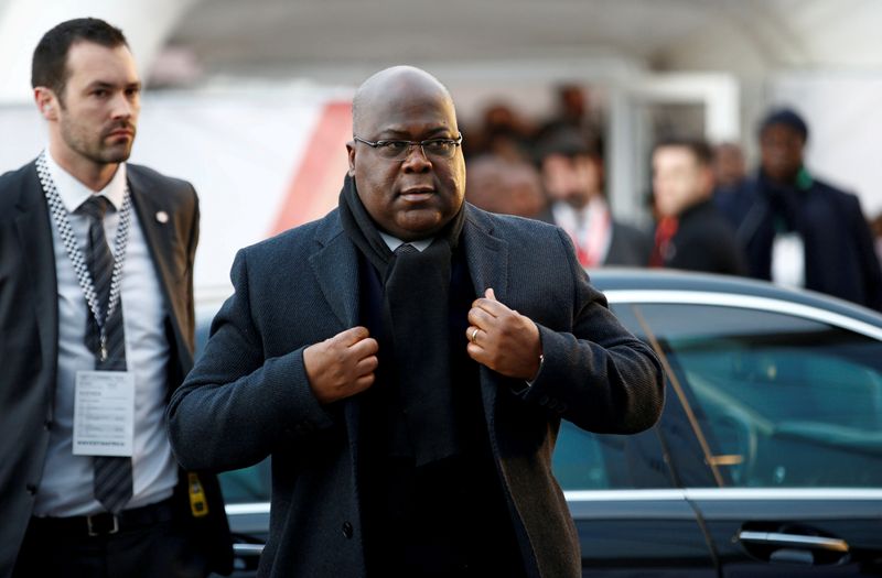 &copy; Reuters. FILE PHOTO: Democratic Republic of Congo President Felix Tshisekedi arrives at the UK-Africa Investment Summit in London, Britain,