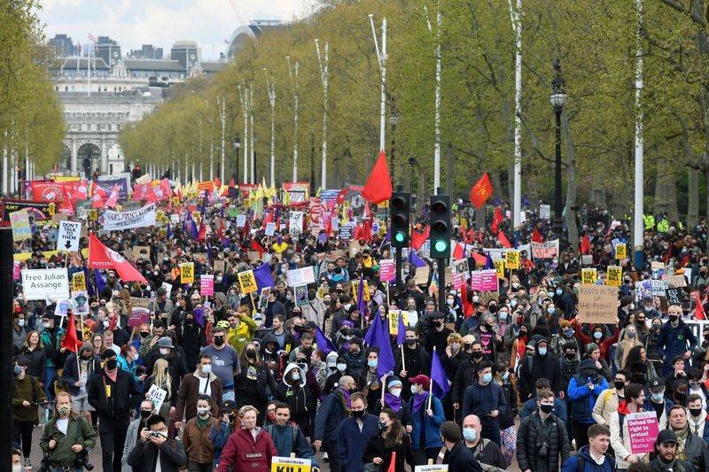 &copy; Reuters. &apos;&apos;Kill the Bill&apos;&apos; protest in London