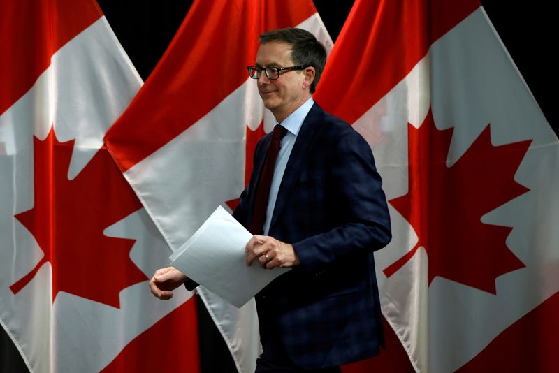 &copy; Reuters. FILE PHOTO: Bank of Canada Governor Tiff Macklem arrives to a news conference in Ottawa
