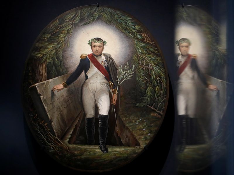 &copy; Reuters. The micro-mosaic &quot;Napoleon Coming out of his Tomb&quot; is displayed in the Musee de l&apos;Armee in Paris