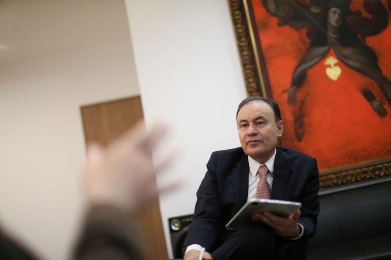 &copy; Reuters. Alfonso Durazo, former security minister and candidate for governor in Sonora, is pictured during an interview with Reuters in Mexico City, Mexico April 22, 2021.  REUTERS/Edgard Garrido