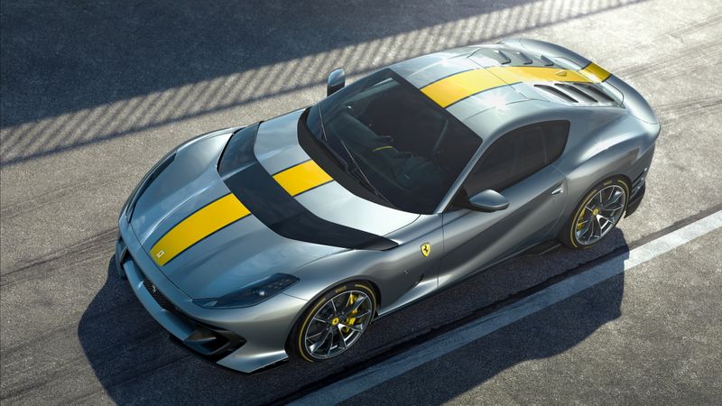 © Reuters. FILE PHOTO: Ferrari's latest limited-edition special series is seen in this handout photo obtained by Reuters on April, 21, 2021. Ferrari/Handout via REUTERS