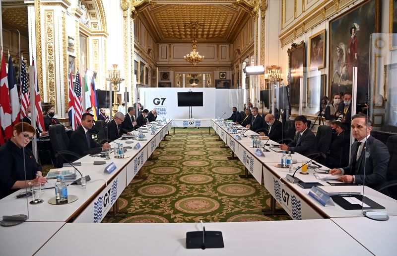 &copy; Reuters. L'ensemble de la délégation indienne présente au sommet du G7 à Londres s'est placé à l'isolement après que deux de ses membres ont été testés positifs au COVID-19. /Photo prise le 5 mai 2021/REUTERS/Ben Stansall