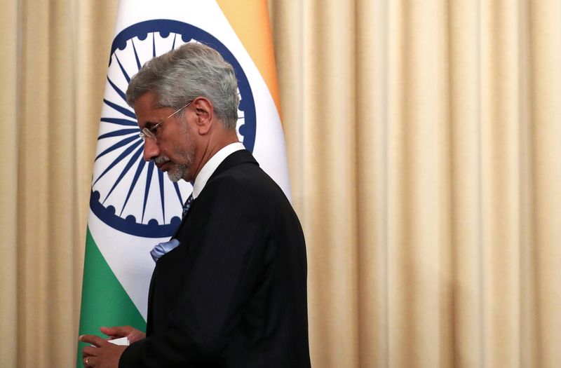 &copy; Reuters. Il ministro degli Esteri indiano Subrahmanyam Jaishankar. REUTERS/Evgenia Novozhenina