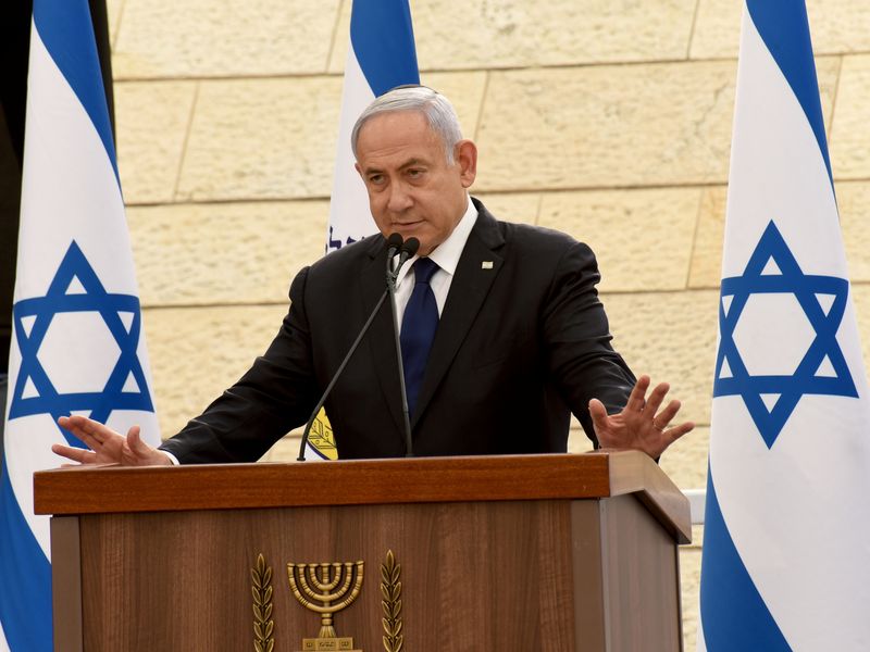 &copy; Reuters. Primeiro-ministro de Israel, Benjamin Netanyahu em Jerusalém
13/04/2021 Debbie Hill/Pool via REUTERS