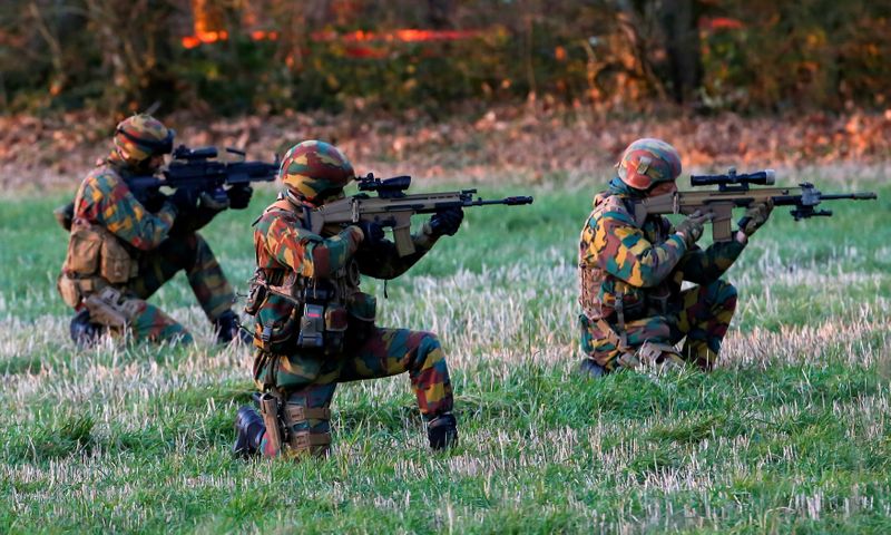 &copy; Reuters. FILE PHOTO: Belgian army Special Forces are seen during the Black Blade military exercise involving several European Union countries and organised by the European Defence Agency at Florennes airbase, Belgium November 30, 2016.  REUTERS/Yves Herman/File Ph