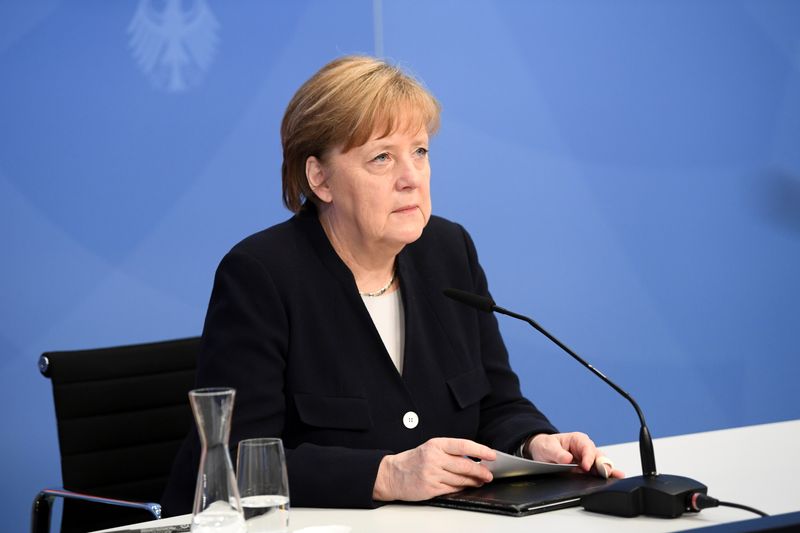 &copy; Reuters. المستشارة الألمانية أنجيلا ميركل في برلين يوم الأربعاء - رويترز  
