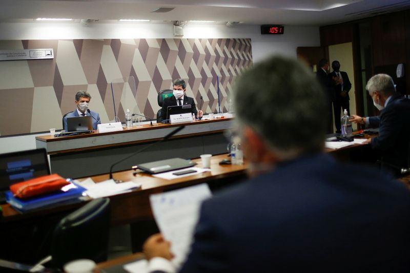 © Reuters. Reunião da CPI da Covid no Senado  
05/05/2021
REUTERS/Adriano Machado