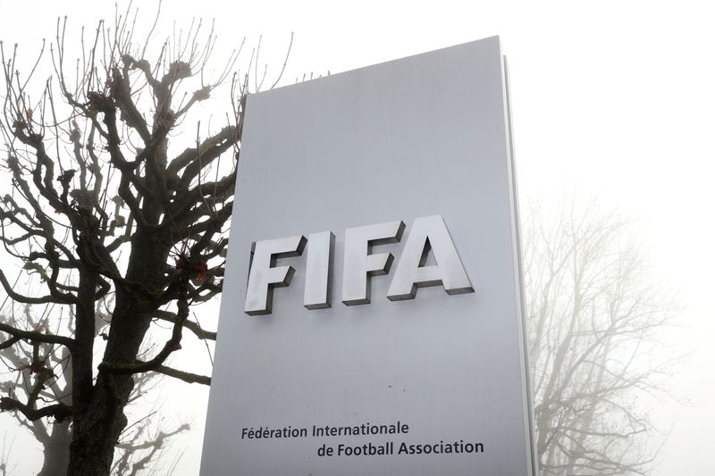 &copy; Reuters. Logo da Fifa em Zurique
18/11/2020 REUTERS/Arnd Wiegmann