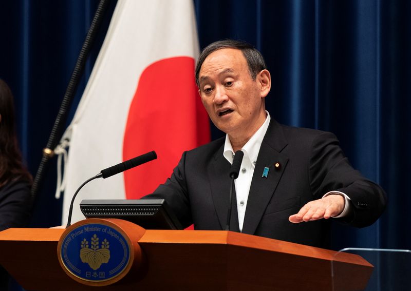 &copy; Reuters. 　５月７日、菅義偉首相は東京都などへの緊急事態宣言の延長を決定した後の会見で、ワクチン接種を加速化し、感染拡大を食い止めることに先頭に立って取り組むと強調した。代表撮影（