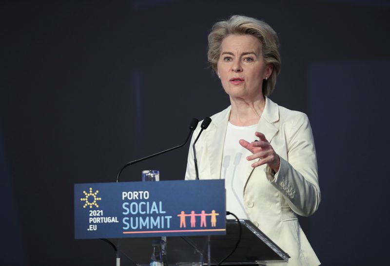 &copy; Reuters. EU leaders meet to pledge commitment to social issues in post-pandemic world