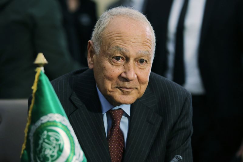 &copy; Reuters. الأمين العام للجامعة العربية أحمد أبو الغيط في الجزائر بصورة من أرشيف رويترز.