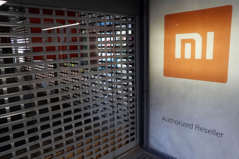&copy; Reuters. FILE PHOTO: Xiaomi logo is seen on a brand's store which closed during a lockdown, imposed to prevent the spread of coronavirus disease (COVID-19), in central Kiev, Ukraine April 2, 2020.  REUTERS/Valentyn Ogirenko
