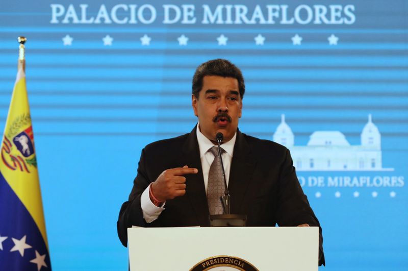 &copy; Reuters. Venezuela's President Nicolas Maduro speaks during a news conference in Caracas, Venezuela, February 17, 2021. REUTERS/Fausto Torrealba NO RESALES. NO ARCHIVES