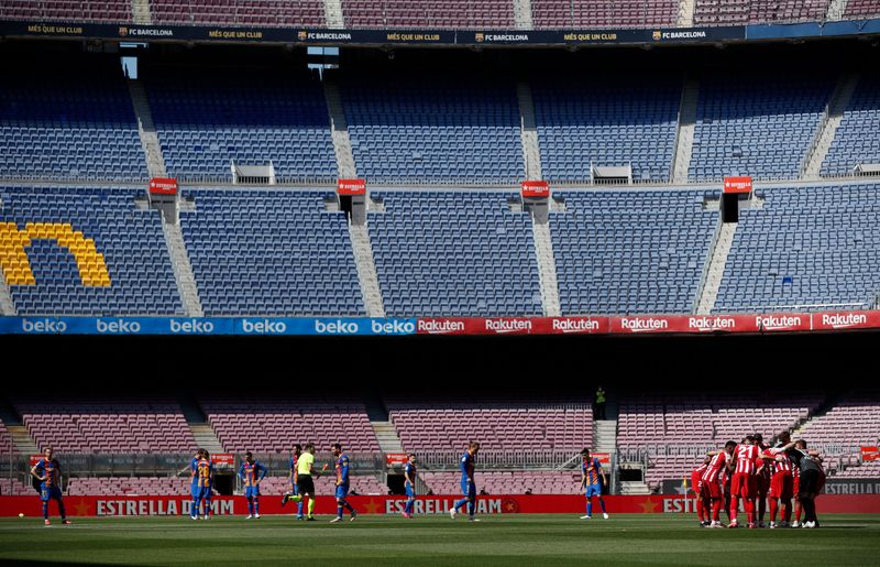&copy; Reuters. Jogo entre Barcelona e Atlético de Madri
 8/5/2021  REUTERS/Albert Gea