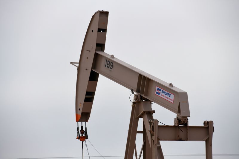 &copy; Reuters. FILE PHOTO: A pump jack operates in the Permian Basin oil and natural gas production area near Odessa, Texas, U.S., February 10, 2019. REUTERS/Nick Oxford