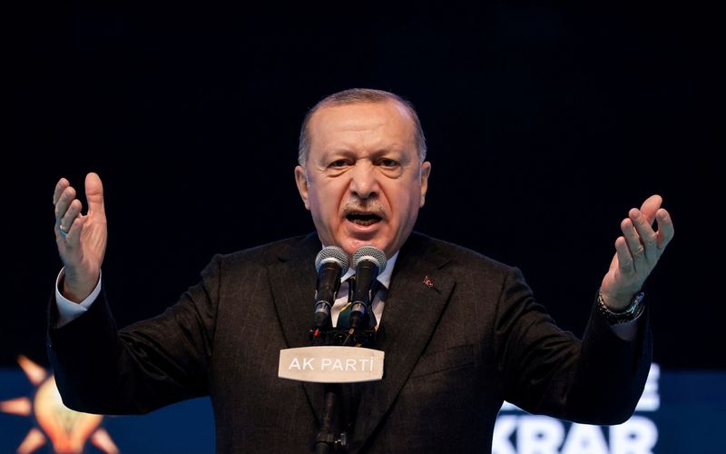 &copy; Reuters. الرئيس التركي رجب طيب أردوغان في أنقرة يوم 24 مارس آذار 2021. تصوير: أوميت بكطاش - رويترز  
