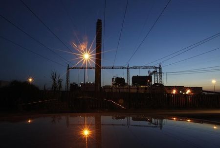 © Reuters. L'impianto Enel di Portoscuso, Sardegna