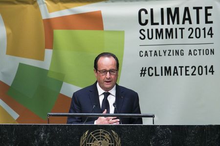 © Reuters. DES OBJECTIFS FIXÉS AU SOMMET DES NATIONS UNIES SUR LE CLIMAT