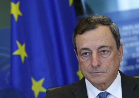 © Reuters. European Central Bank President Mario Draghi testifies before the European Parliament's Economic and Monetary Affairs Committee in Brussels