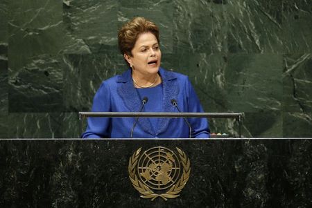 © Reuters. Brazil's President Rousseff addresses the 69th UN General Assembly in New York