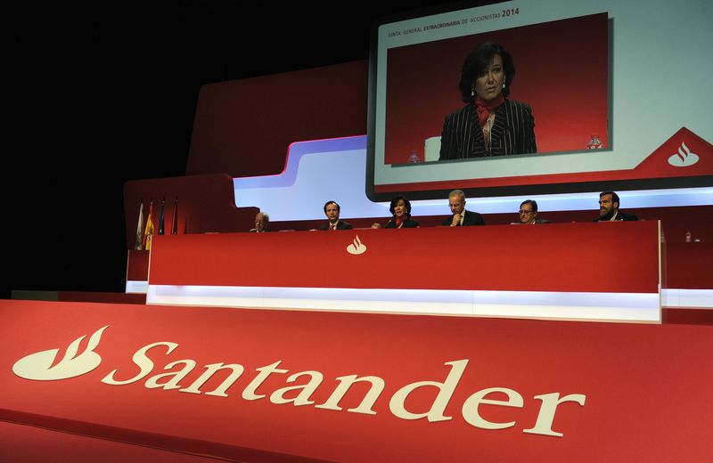 &copy; Reuters Santander bank's new chairwoman Ana Botin speaks during the bank's extraordinary general meeting in Santander