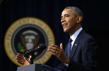 © Reuters. Presidente dos EUA, Barack Obama, discursa em Washington