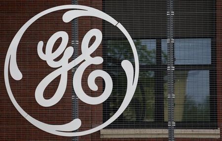 © Reuters. The logo of US conglomerate General Electric is pictured at the company's site in Belfort