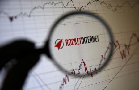© Reuters. The logo of of Rocket Internet, a German venture capital group is pictured in illustration photo in Sarajevo