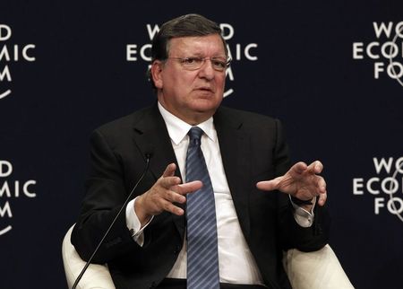 © Reuters. Presidente da Comissão Europeia, José Manuel Barroso, durante o Fórum Econômico Mundial