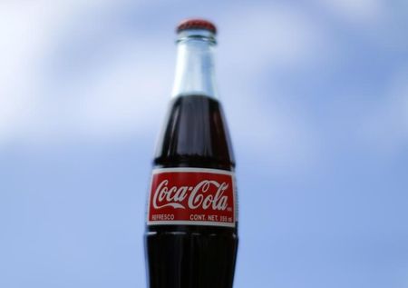 © Reuters. A bottle of Coca-Cola is shown in this photo illustration in Encinitas, California