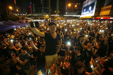 © Reuters. El líder de Hong Kong cree que las protestas podrían durar semana