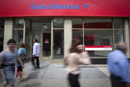 © Reuters. A Bank Of America sign is pictured in the Manhattan borough of New York