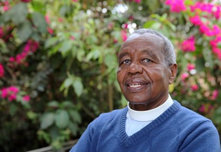 © Reuters. Reverend Timothy Njoya speaks during an interview in Kenya's capital Nairobi