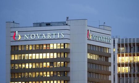 © Reuters. Logo of Swiss drugmaker Novartis is seen at its headquarters in Basel