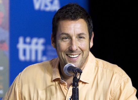 © Reuters. Actor Sandler attends a news conference to promote the film 