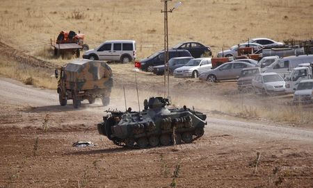 © Reuters. LES KURDES DE KOBANI LANCENT UN APPEL À L'AIDE