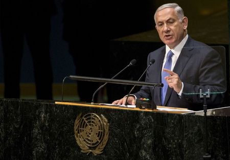 © Reuters. Israel's PM Benjamin Netanyahu addresses the 69th United Nations General Assembly in New York