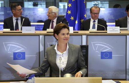 © Reuters. EU Energy Union Commissioner-designate Bratusek attends her hearing before the EU Parliament's Committee on Industry, Research and Energy in Brussels