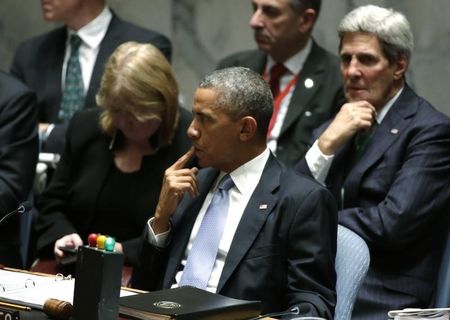 © Reuters. U.S. President Obama chairs a meeting of the U.N. Security Council at the 69th United Nations General Assembly in New York