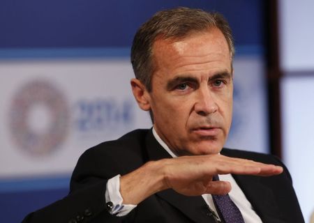 © Reuters. Bank of England Governor Carney participates in a panel discussion during the IMF-World Bank annual meetings in Washington