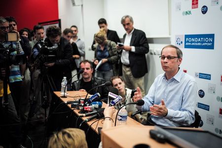 © Reuters. Economista francês Jean Tirole durante entrevista coletiva em Toulouse