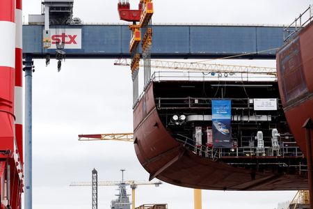 © Reuters. BRITTANY FERRIES SUSPEND OFFICIELLEMENT LA COMMANDE D’UN “FERRY ÉCOLOGIQUE” À STX