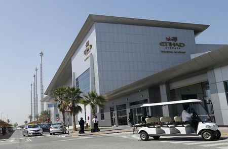 © Reuters. Etihad Airways headquarters is seen in Abu Dhabi