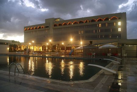 © Reuters. A general view of the Dar al Salam, a five-star hotel being used by members of the House of Representatives, in Tobruk