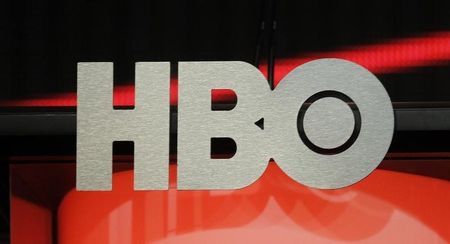 © Reuters. The logo for HBO,Home Box Office, the American premium cable television network, owned by Time Warner, is pictured during the HBO presentation at the Cable portion of the Television Critics Association Summer press tour in Beverly Hills