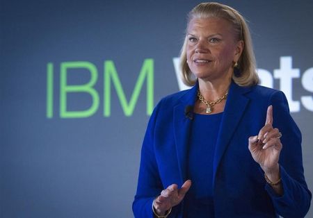 © Reuters. IBM Chairwoman and CEO Rometty speaks at an IBM Watson event in lower Manhattan, New York