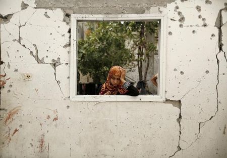 © Reuters. Casa danificada no campo de refugiados de Jabaliya, no norte da Faixa de Gaza